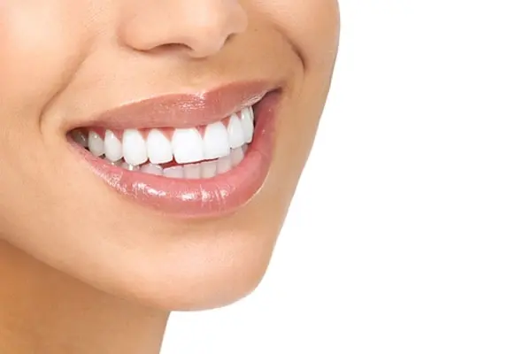 Close-up of woman's smile